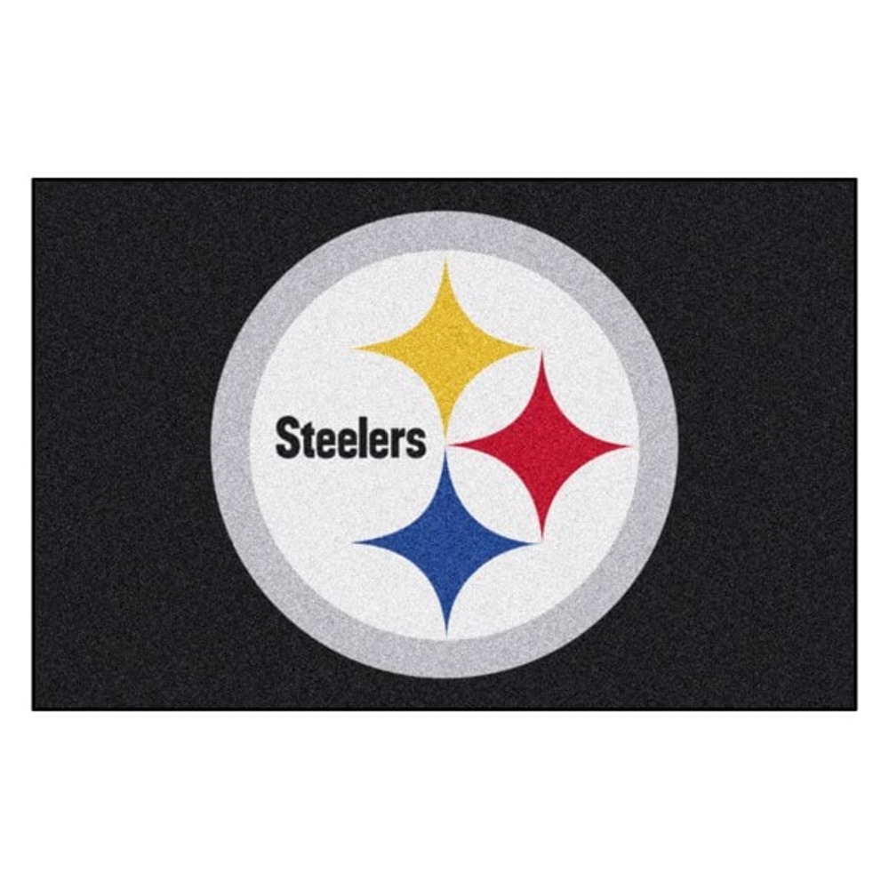 NFL Steelers Mat Retro Rugs 19" x 30" NFL New Carpet Pittsburgh Home Mancave